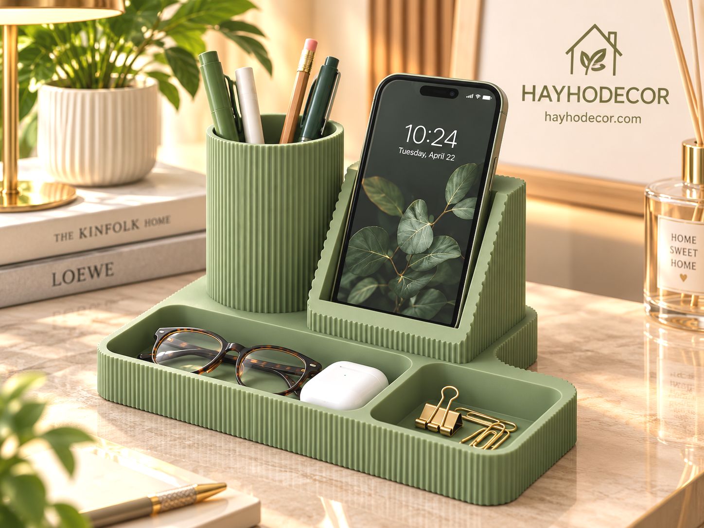 Khay Decor Bàn Làm Việc, Sắp Xếp Phụ Kiện Gọn Gàng, Thiết Kế Hiện Đại
